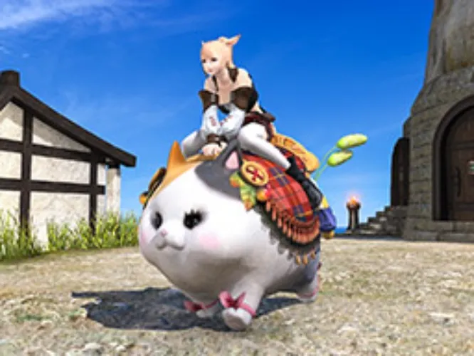 BIG KITTY mount in ffxiv