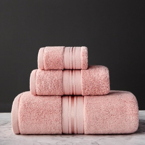Egyptian Cotton Towels - Blush Pink / Towel Set - 3pc