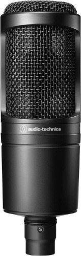 Audio-Technica AT2020 Cardioid Condenser Studio XLR Microphone, Ideal for Project/Home Studio Applications