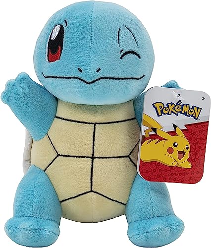 Pokémon PKW2693 Squirtle Plush, Pokemon Plush Authentic Details, Toys for Kids, Multicolor, 8 Inch - Squirtle