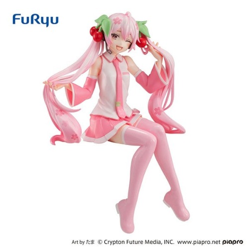 Piapro Characters - Hatsune Miku - Noodle Stopper Figure - Sakura Miku Wink ver. (FuRyu) - Pre Owned