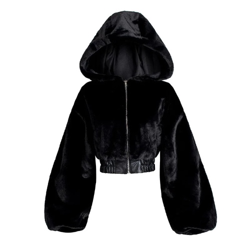 Goth 'Welcome to the darkside' Black Cropped Jacket - Black / S