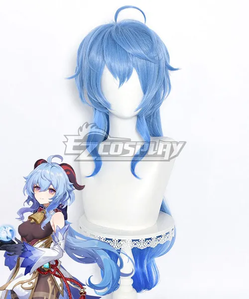 Genshin Impact Ganyu Blue Cosplay Wig