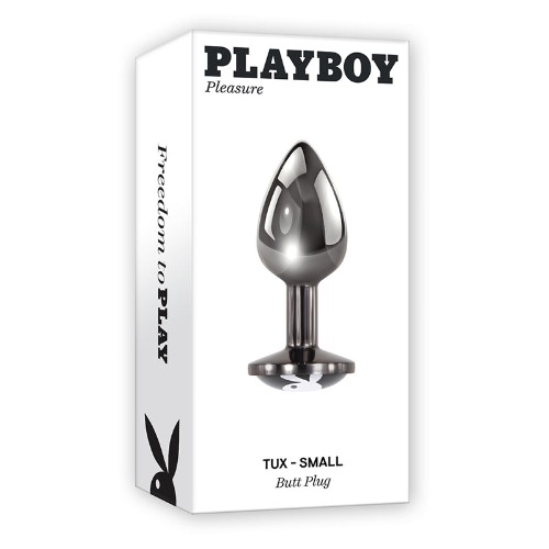 Playboy Tux Metal Anal Plug Hematite - Small