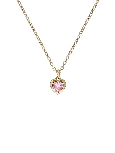 Ted Baker London Hannela Crystal Heart Pendant Necklace For Women - Gold Tone/Light Rose