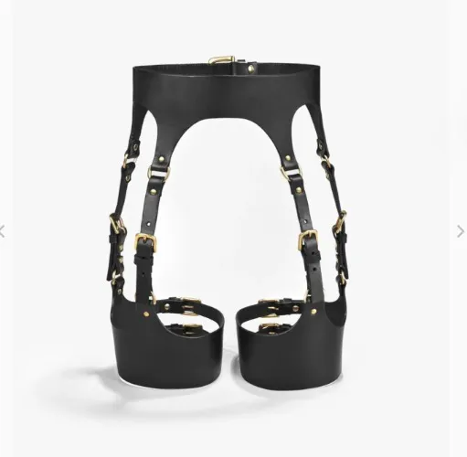 Fleet Ilya Curved Leather Suspender Harness