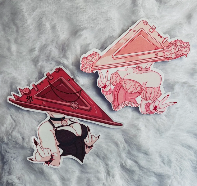 Pyramid Head Aesthetic horror sticker set! (2 stickers) INSPIRED by Silent hill