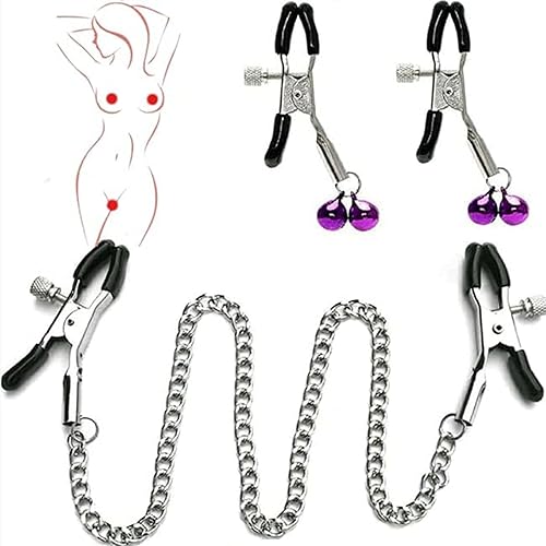 Adjustable Metal Nipple Clamps Entertainment Clip for Women A996 Non-Piercing Nipplerings Clip On Nipple Rings Decorative Clip for Clothing Accessories