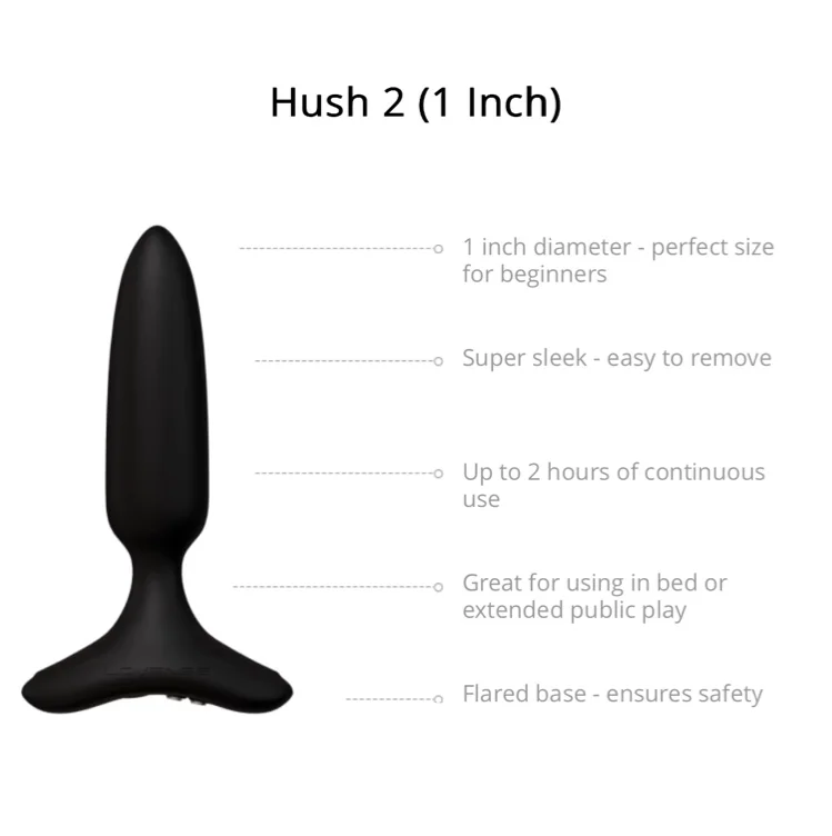 Lovense Hush 2: App remote control vibrating butt plug for men/women!