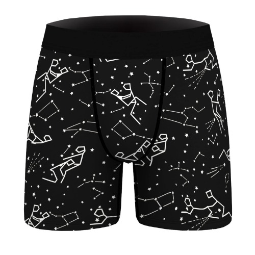 Christmas Men's Breathable Stretchtight Underwear Shorts Boxer Quick-Drying Long Flat Pants Boxer Briefs Fitted Shorts