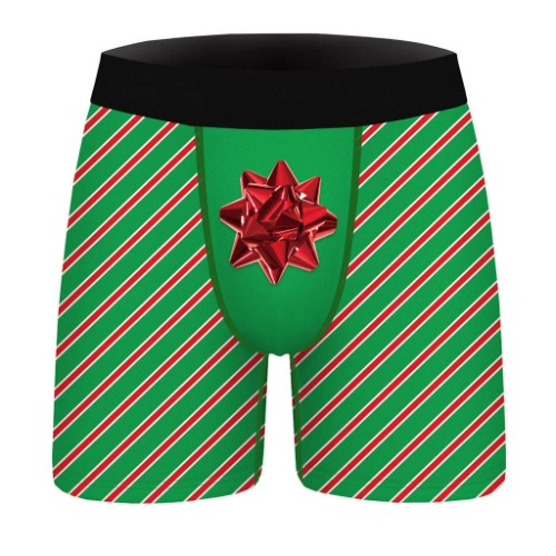 Christmas Men's Breathable Stretchtight Underwear Shorts Boxer Quick-Drying Long Flat Pants Boxer Briefs Fitted Shorts