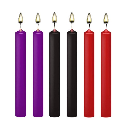 XLKJ 6PCS Low Temperature Candles, Romantic Candles Wax Dripping Candles Low Heat Candles, Long Thin Candles Love Candles for Couples Lovers, Home Decoration