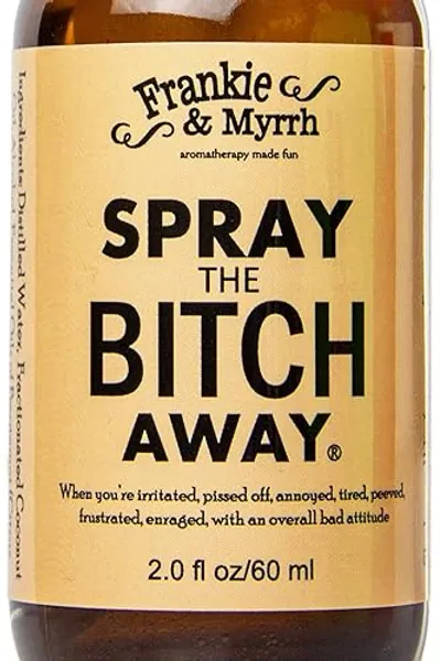 Frankie & Myrrh Spray The B Away | Bergamot, Lavender, Geranium, Frankincense Essential Oil Light Perfume | Aromatherapy for Irritability, Relaxation and Emotional Balance | Room/Linen Spray