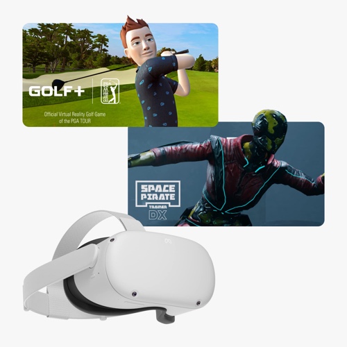 Meta Quest 2 — Advanced All-In-One Virtual Reality Headset — 256 GB Get Meta Quest 2 with GOLF+ and Space Pirate Trainer DX included - Headset Only 256GB