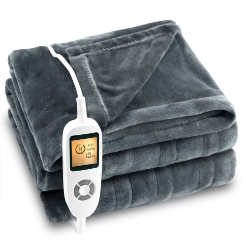 Heated Blanket Electric Throw - 10 Heating Levels and 1-10 Hours Auto Off, Soft Flannel Heating Blanket 50"x60", Machine Washable Electric Throw Blanket, Fast Heating, ETL Certified, Home Office Use - 