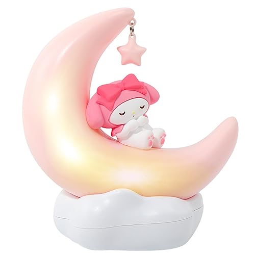 iFCOW Cinnamoroll Luz de Noche para Niños Lindo Personaje de Anime LED Luz de Noche Escritorio Estante Adorno Lámpara de Cabecera Regalo - Rosa