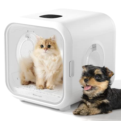 HomeRunPet Drybo Plus Automatic Pet Dryer Box - Ultra Quiet, Smart Temperature Control, 360° Efficient for Cats and Small Dogs - Drybo Plus Pet Dryer Box
