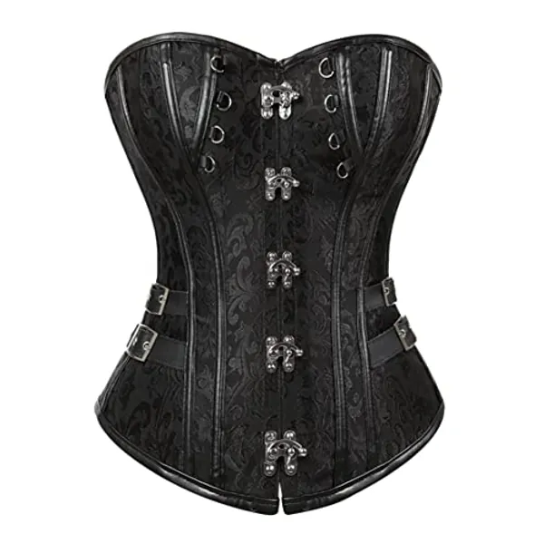 frawirshau Women's Gothic Steampunk Corset Bustier Waist Cincher Underbust Corset Vest Tank Top