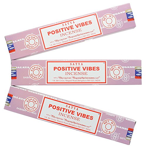 Satya Nag Champa Positive Vibes Incense Sticks - 3 Packs