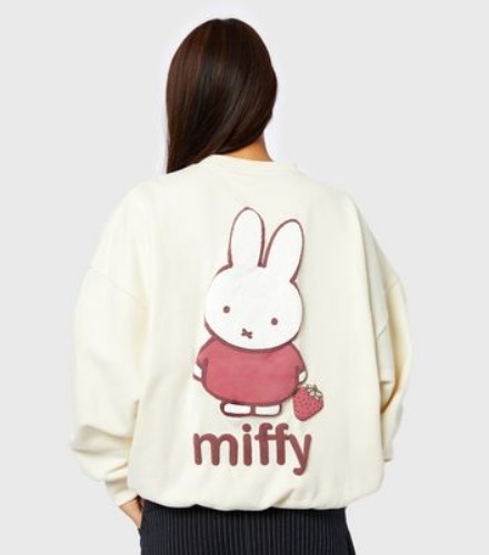 Skinnydip Cream Miffy Strawberry Jersey Sweatshirt ♡