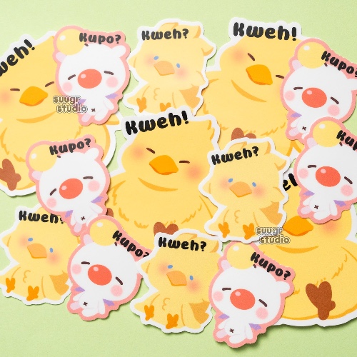 FF Chocobird and Moguli Vinyl Sticker Set