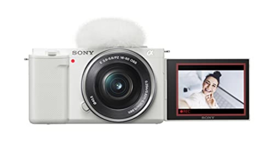 Sony Alpha ZV-E10 - APS-C Interchangeable Lens Mirrorless Vlog Camera Kit - White - w/16-50mm