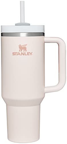 Stanley Quencher H2.0 FlowState Stainless Steel Vacuum Insulated Tumbler with Lid and Straw for Water, Iced Tea or Coffee, Smoothie and More Rose Quartz 40 oz - Rose Quartz - 40 oz