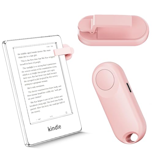 Sycelu RF Remote Control Page Turner for Kindle Paperwhite Accessories Ipad Reading Kobo Surface Comics/Novels iPhone Tablets Android Taking Photos Camera Video Recording Remote - Pink