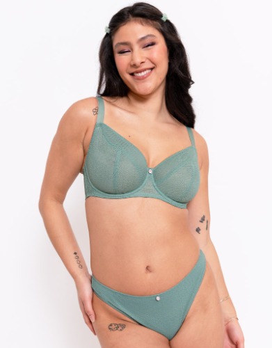 Curvy Kate Happy Boobs Balcony Bra Sage Green | 40J