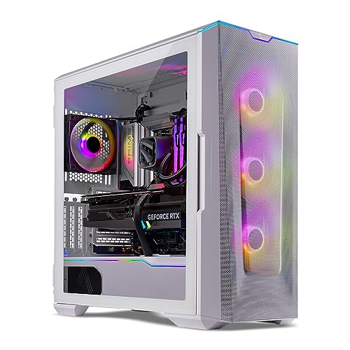 Skytech Eclipse Gaming PC, Intel i7 14700K 3.4 GHz, RTX 4070 Ti, 1TB NVME Gen4, 32GB DDR5 RAM RGB, 1000W Gold ATX 3.0 PSU Wi-Fi, Win 11 Home, RGB Keyboard and RGB-Mouse Included - 14700K | 4070 Ti