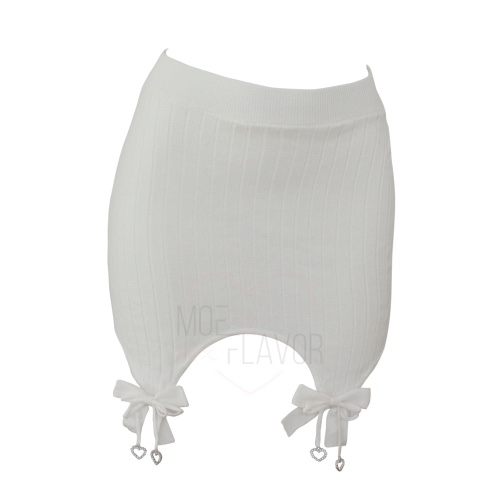 Winter Fox Sweater Top and Skirt - White / Bottom / 3XL/4XL