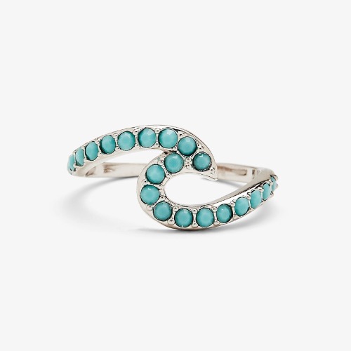 Stone Wave Toe Ring | Silver