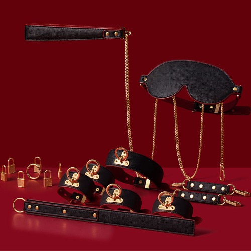 Soul Snatch | BDSM: Cow Leather Bondage Set - Raging Passion Set (6 Pieces)