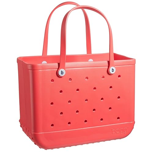 BOGG BAG Original Extra Large Tote Bag for Beach, Pool, Boat. Lightweight Waterproof Washable Durable All Purpose Tote Bag - X-Large - Coral Me Mine
