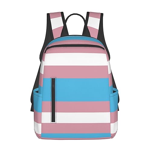 SWEET TANG Transgender Pride Flag Backpack with Adjustable Padded Straps Backpacks for Running, Travel, Hiking, Camping - Transgender Pride Flag - One Size