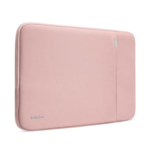 tomtoc 360° Protective Laptop Sleeve for 15-inch MacBook Air M3/A3114 2024, M2/A2941 2023, 15 Inch Surface Laptop 7/6/5/4/3, Dell XPS 15 Plus, 15 MacBook Pro A1990 A1707, Water-Resistant MacBook Case - 15-inch for New MacBook Air - Pink