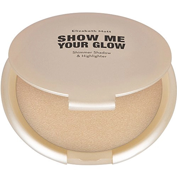 Elizabeth Mott Show Me Your Glow Shimmer Shadow and Highlighter Makeup - Natural Face Glow Makeup - Cruelty Free and Paraben Free - Illuminating Pearl Highlight - Compact Powder Highlighter (10g)