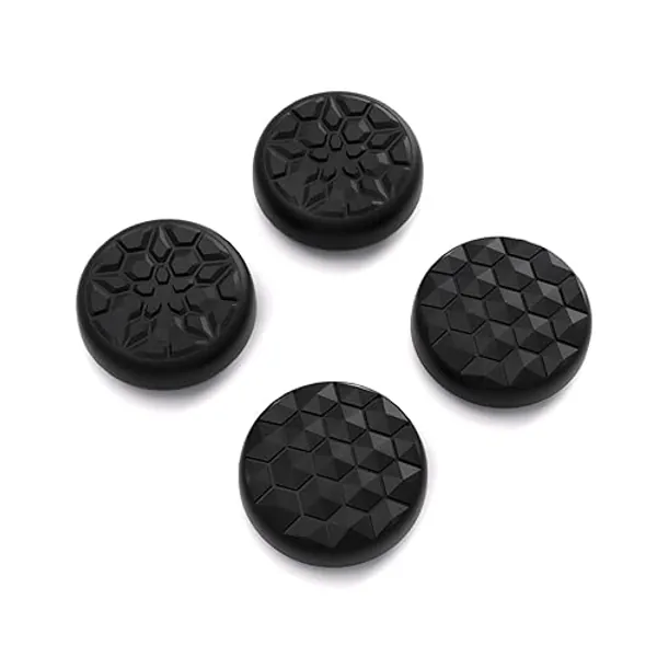 PlayVital Thumb Grip Caps for Steam Deck LCD, Silicone Thumbsticks Grips Joystick Caps for Steam Deck OLED - Diamond Grain & Crack Bomb Design - Diamond Grain & Crack Bomb Design