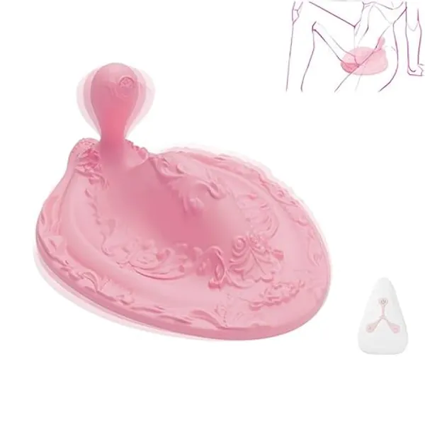 Vibrating Pad Rideable Vibepad Grind G Spot Dildo Penis Vibrator Small Fuck Machine Sex Toy for Women Clit Vaginal Anal Massager 12 + 12 Vibration Modes with Remote Control