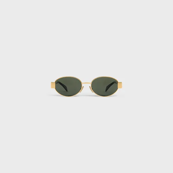 TRIOMPHE METAL 01 SUNGLASSES IN METAL - GOLD / GREEN | CELINE