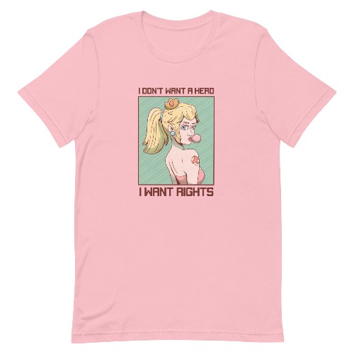 I Want Rights | Unisex t-shirt | Feminist Gamer - Pink / 2XL