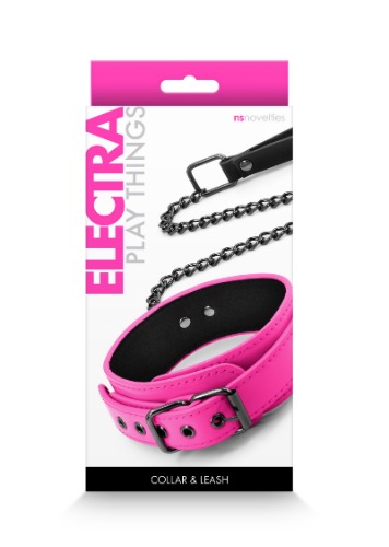 Electra Play Things - Collar and Leash - Pink