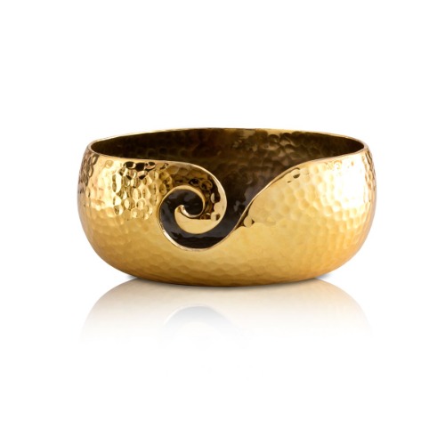 Metal Yarn Bowls | Hammered Gold