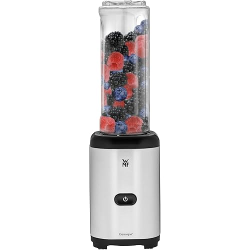 WMF Kult X Mix & Go Mini Smoothie Maker, Standmixer, Blender elektrisch, Shake Mixer 300 Watt, Tritan-Kunststoff Flasche - ohne Keep-Cool Funktion - Single