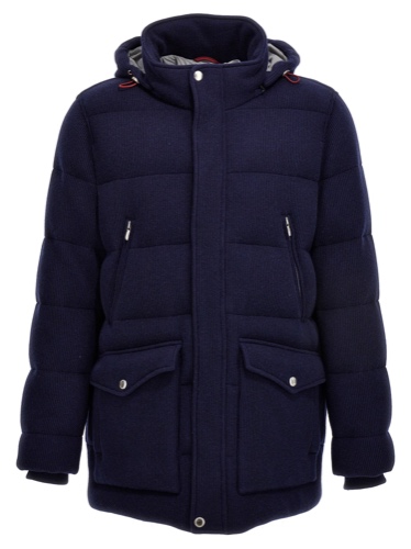 Ribbed Cachemire Parka Coats, Trench Coats Blue - 56IT