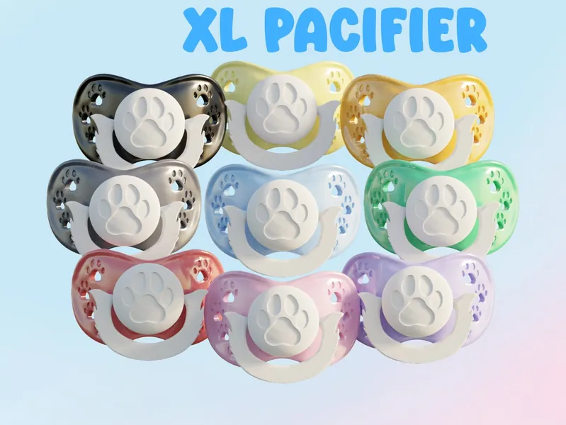 XL Paw Print Adult Pacifier ABDL