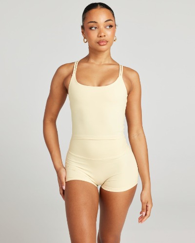 Aura Thin Strap Tank - Butter | S