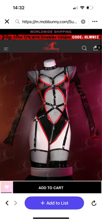 Ninja Sexy Lingerie Set Black Cutout Zipper Bodysuit with Long Sleeve Mesh Top and Stockings