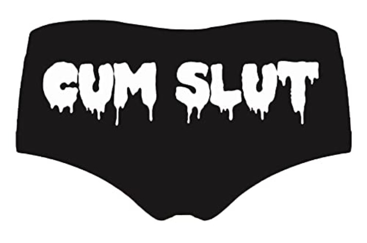 JINKAIJIA Women's Fashion Flirty Sexy Funny Naughty Animal 3D Printed Cute Low- rise Underpants Single Party Gifts briefs - Medium - Cum Slut