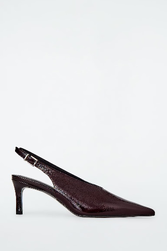 COS – Pointed patent leather pumps with slingback straps